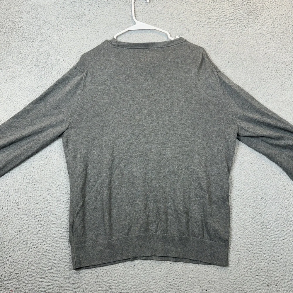 Banana Republic Silk Cashmere Blend Sweater Mens Large Grey Crew Neck Pullover